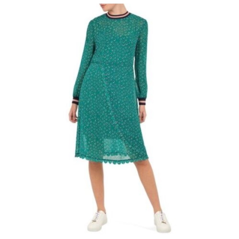 NWOT Ted Baker Sibella Green Dot Dress / size 0
